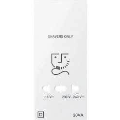 SCHNEIDER Merten M-Plan - Enjoliveur Pour Prise Rasoir - Blanc Antimicrobien Brillant (MTN213625)