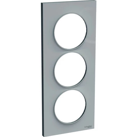 SCHNEIDER Odace Styl - Plaque 3 Postes - Gris Pierre - Entraxe 57mm Vertical (S520716A1) 3 SCHNEIDER Odace Styl - Plaque 3 Postes - Gris Pierre - Entraxe 57mm Vertical (S520716A1)