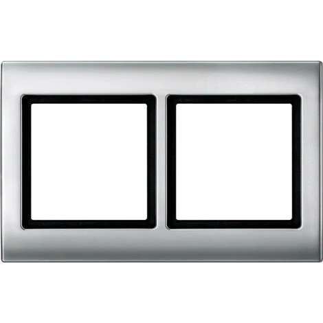 SCHNEIDER Aquadesign - Plaque De Finition Standard - 2 Postes - Aluminium (MTN400260) 3 SCHNEIDER Aquadesign - Plaque De Finition Standard - 2 Postes - Aluminium (MTN400260)