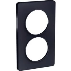 SCHNEIDER Odace Touch, Plaque Anthracite 2 Postes Verticaux Entraxe 57mm (S540814)