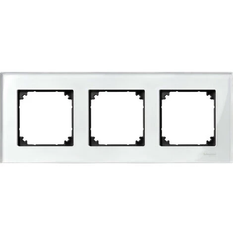 SCHNEIDER Merten M-Plan - Plaque De Finition - 3 Postes - Verre Blanc (MTN404319) 3 SCHNEIDER Merten M-Plan - Plaque De Finition - 3 Postes - Verre Blanc (MTN404319)