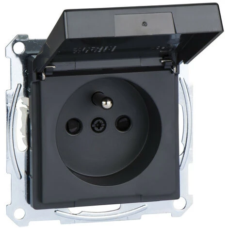 SCHNEIDER Merten M-Plan - Prise 2P+T - NF - IP44 - Borne Auto - Anthracite (MTN2514-0414) 3 SCHNEIDER Merten M-Plan - Prise 2P+T - NF - IP44 - Borne Auto - Anthracite (MTN2514-0414)