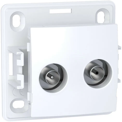 SCHNEIDER Alréa, Prise TV FM Dériv VR Sur TV 2 Sorties, Blanc Polaire (ALB61324P) 3 SCHNEIDER Alréa, Prise TV FM Dériv VR Sur TV 2 Sorties, Blanc Polaire (ALB61324P)