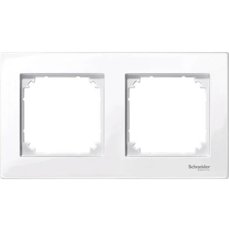 SCHNEIDER Merten M-Plan - Plaque De Finition - 2 Postes - Blanc Antimicrobien Brillant (MTN515225) 3 SCHNEIDER Merten M-Plan - Plaque De Finition - 2 Postes - Blanc Antimicrobien Brillant (MTN515225)