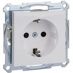 SCHNEIDER Merten M-Plan - Prise 2P+T - Std Allemand - Borne Vis - Blanc Antimicrobien (MTN2300-0325)