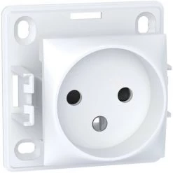 SCHNEIDER Alréa, Prise De Courant 2P, Connexion à Vis, Blanc Polaire (ALB61270P)