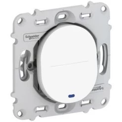 SCHNEIDER Ovalis - Interrupteur Va Et Vient - 10AX - Lumineux - Sans Plaque De Finition (S261263)