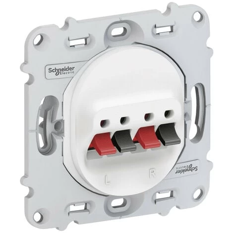 SCHNEIDER Ovalis - Prise Haut Parleur - 2 Sorties - Sans Plaque De Finition (S261488) 3 SCHNEIDER Ovalis - Prise Haut Parleur - 2 Sorties - Sans Plaque De Finition (S261488)