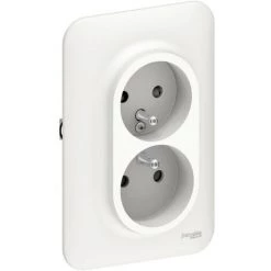 SCHNEIDER Ovalis - Double Prise De Courant - 2P+T - Rénovation Pour Boîte Simple (S261089)