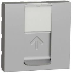SCHNEIDER Unica - Prise RJ45 Simple - Cat 6 STP - 2 Mod - Alu - Méca Seul (NU341730)