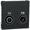 SCHNEIDER Unica - Prise TV + FM - Individuel - 2 Mod - Anthracite - Méca Seul (NU345154)