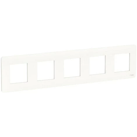 SCHNEIDER Unica Studio - Plaque De Finition - Blanc - 5 Postes (NU201018) 3 SCHNEIDER Unica Studio - Plaque De Finition - Blanc - 5 Postes (NU201018)