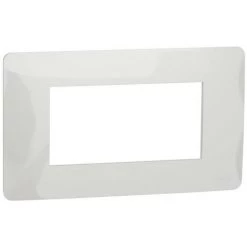 SCHNEIDER Unica Studio - Plaque De Finition - Blanc - 4 Modules (NU210418)
