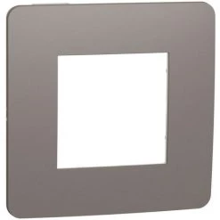 SCHNEIDER Unica Studio Color - Plaque De Finition - Chocolat Liseré Blanc - 1 Poste (NU280216)