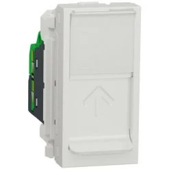 SCHNEIDER Unica - Prise RJ45 Simple - Cat 6 STP - 1 Mod - Blanc - Méca Seul (NU341618)