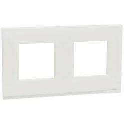 SCHNEIDER Unica Pure - Plaque De Finition - Translucide Liseré Blanc - 2 Postes (NU600489)