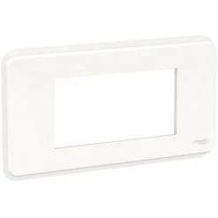 SCHNEIDER Unica Pro - Plaque De Finition - Blanc - 4 Modules (NU411418)