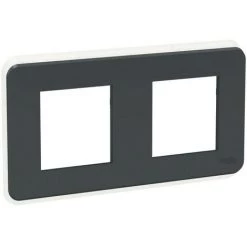 SCHNEIDER Unica Pro - Plaque De Finition - Anthracite - 2 Postes (NU400454)