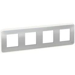 SCHNEIDER Unica Pro - Plaque De Finition - Alu - 4 Postes (NU400830)