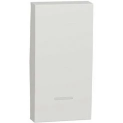 SCHNEIDER Unica - Enjoliveur Interrupteur Ou Bouton-poussoir Lumineux - 1 Mod - Blanc Anti (NU910020N)