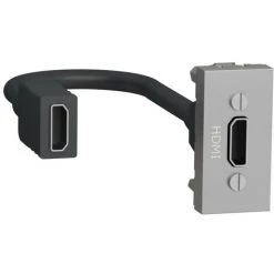 SCHNEIDER Unica - Prise HDMI Préconnectorisée - 1 Mod - Alu - Méca Seul (NU343030)