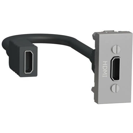 SCHNEIDER Unica - Prise HDMI Préconnectorisée - 1 Mod - Alu - Méca Seul (NU343030) 3 SCHNEIDER Unica - Prise HDMI Préconnectorisée - 1 Mod - Alu - Méca Seul (NU343030)