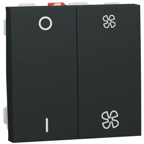 SCHNEIDER Unica - Commande VMC - ON/OFF + 2 Vitesses - 10A - 2 Mod - Anthra - Méca Seul (NU321454) 3 SCHNEIDER Unica - Commande VMC - ON/OFF + 2 Vitesses - 10A - 2 Mod - Anthra - Méca Seul (NU321454)