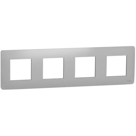 SCHNEIDER Unica Studio - Plaque De Finition - Alu - 4 Postes (NU200830) 3 SCHNEIDER Unica Studio - Plaque De Finition - Alu - 4 Postes (NU200830)