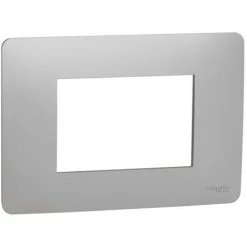 SCHNEIDER Unica Studio - Plaque De Finition - Alu - 3 Modules (NU210330)