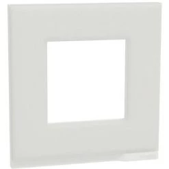 SCHNEIDER Unica Pure - Plaque De Finition - Givre Blanc Liseré Blanc - 1 Poste (NU600285)