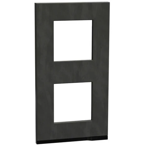 SCHNEIDER Unica Pure - Plaque De Finition - Ardoise Liseré Anthracite - 2 Postes Verticaux (NU6004V87) 3 SCHNEIDER Unica Pure - Plaque De Finition - Ardoise Liseré Anthracite - 2 Postes Verticaux (NU6004V87)