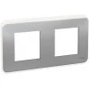 SCHNEIDER Unica Pro - Plaque De Finition - Alu - 2 Postes (NU400430) -SCHNEIDER Soldes 31840893 1