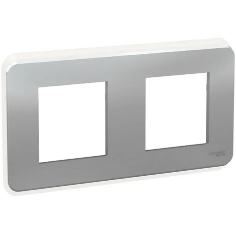 SCHNEIDER Unica Pro - Plaque De Finition - Alu - 2 Postes (NU400430) 3 SCHNEIDER Unica Pro - Plaque De Finition - Alu - 2 Postes (NU400430)