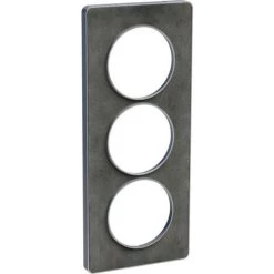 SCHNEIDER Odace Touch, Plaque Ardoise Avec Liseré Alu 3 Postes Verticaux Entraxe 57mm (S530816V)
