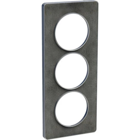 SCHNEIDER Odace Touch, Plaque Ardoise Avec Liseré Alu 3 Postes Verticaux Entraxe 57mm (S530816V) 3 SCHNEIDER Odace Touch, Plaque Ardoise Avec Liseré Alu 3 Postes Verticaux Entraxe 57mm (S530816V)