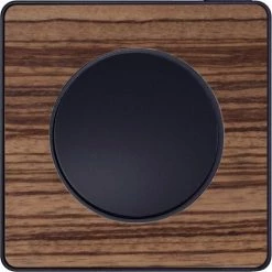 SCHNEIDER Odace Touch, Plaque Bois Zebrano Avec Liseré Anthracite 1 Poste (S540802P4)