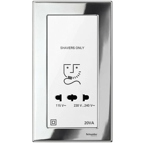 SCHNEIDER Merten M-Plan - Enjoliveur Pour Prise Rasoir - Blanc Polaire Brillant (MTN213619) 3 SCHNEIDER Merten M-Plan - Enjoliveur Pour Prise Rasoir - Blanc Polaire Brillant (MTN213619)