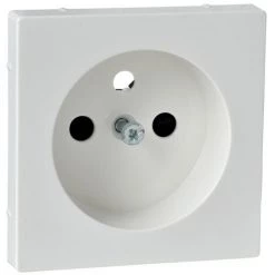 SCHNEIDER Merten M-Plan - Enjoliveur Pour Prise 2P+T - IP44 - Blanc Polaire Brillant (MTN2530-0319)