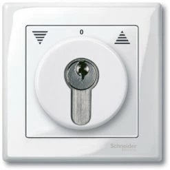 SCHNEIDER Merten M-Plan - Enjoliveur Pour Communtateur à Clé - Blanc Brillant (MTN319519)