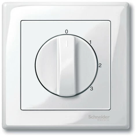 SCHNEIDER Merten M-Plan - Enjoliv. Commutateur Rotatif 3 Positions+arrêt - Blanc Brill. (MTN567219) 3 SCHNEIDER Merten M-Plan - Enjoliv. Commutateur Rotatif 3 Positions+arrêt - Blanc Brill. (MTN567219)