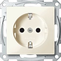 SCHNEIDER Merten M-Plan - Prise 2P+T - Std Allemand - Borne Vis - Sable Brillant (MTN2300-0344)