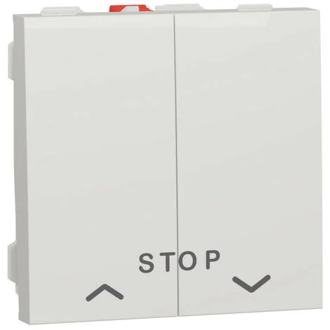 SCHNEIDER Unica - Cde Volet-roulant - Double Poussoir + STOP - 2 Mod - Blanc - Méca Seul (NU323718) 3 SCHNEIDER Unica - Cde Volet-roulant - Double Poussoir + STOP - 2 Mod - Blanc - Méca Seul (NU323718)