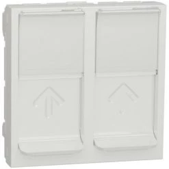SCHNEIDER Unica - Prise Pour 2 RJ45 S-One - 2 Mod - Blanc Antimicrobien - Méca Seul (NU942020)
