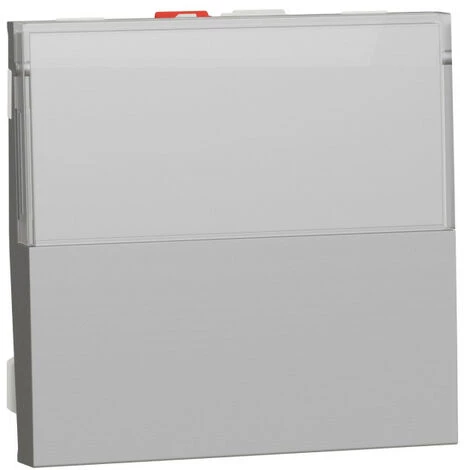 SCHNEIDER Unica - Poussoir NO/NF Porte-étiquette - 10 A - 2 Mod - Alu - Méca Seul (NU324630) 3 SCHNEIDER Unica - Poussoir NO/NF Porte-étiquette - 10 A - 2 Mod - Alu - Méca Seul (NU324630)