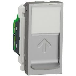 SCHNEIDER Unica - Prise RJ45 Simple - Cat 6 FTP - 1 Mod - Alu - Méca Seul (NU344730)
