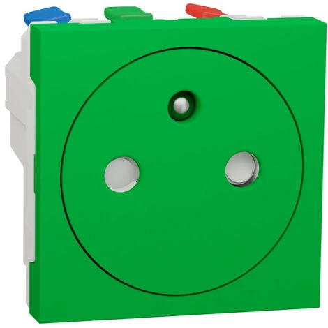 SCHNEIDER Unica - Prise 2P+T - FR - 90° - Affleurant - Raccord Rapide - Vert - Méca Seul (NU305206) 3 SCHNEIDER Unica - Prise 2P+T - FR - 90° - Affleurant - Raccord Rapide - Vert - Méca Seul (NU305206)