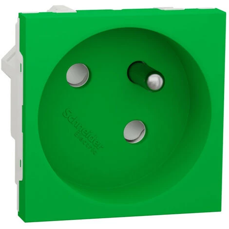 SCHNEIDER Unica - Prise 2P+T - FR - 45° - Raccord Rapide Traversant - Vert - Méca Seul (NU304906) 3 SCHNEIDER Unica - Prise 2P+T - FR - 45° - Raccord Rapide Traversant - Vert - Méca Seul (NU304906)