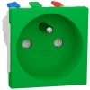 SCHNEIDER Unica - Prise 2P+T - FR - 90° - Raccord Rapide Traversant - Vert - Méca Seul (NU305906) -SCHNEIDER Soldes 31841189 1