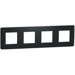 SCHNEIDER Unica Studio - Plaque De Finition - Anthracite - 4 Postes (NU200854)