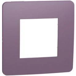 SCHNEIDER Unica Studio Color - Plaque De Finition - Prune Liseré Blanc - 1 Poste (NU280214)